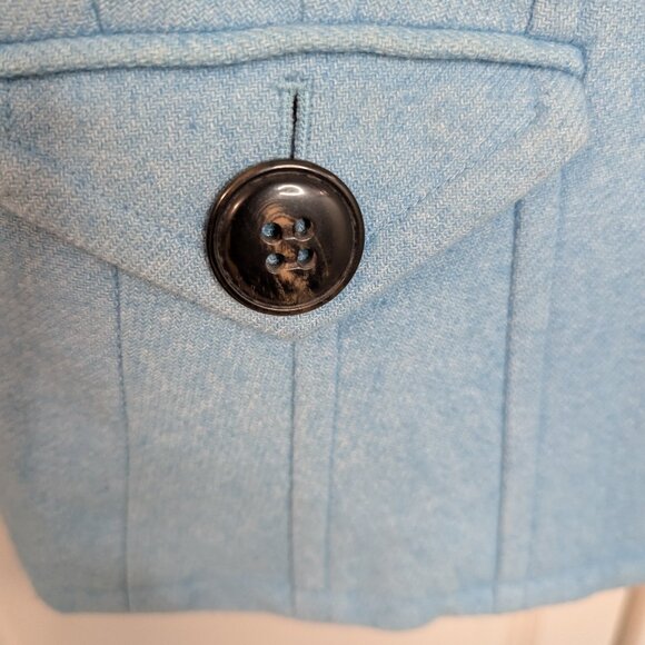 Talbots Aqua Blue Wool-Blend Blazer/Jacket Size 8, Tailored, Classic & Polished - Picture 5 of 12